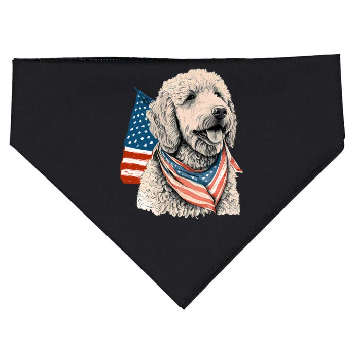 Goldendoodle 4th Of July Patriotic Golden Doodle Dog USA-Made Doggie Bandana