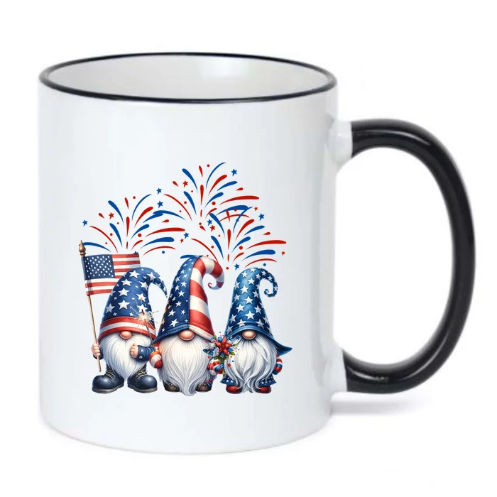 Gnomes 4th Of July Usa Independence Day Gift Black Color Changing Mug