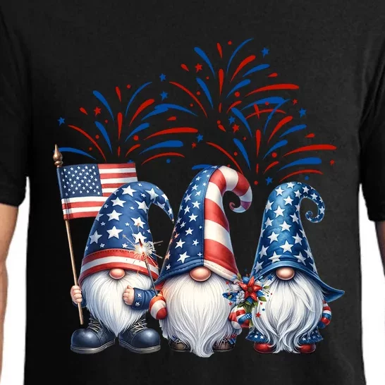 Gnomes 4th Of July Usa Independence Day Gift Pajama Set