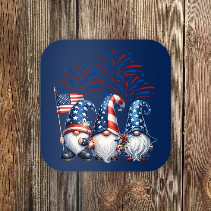 Gnomes 4th Of July Usa Independence Day Gift Coaster