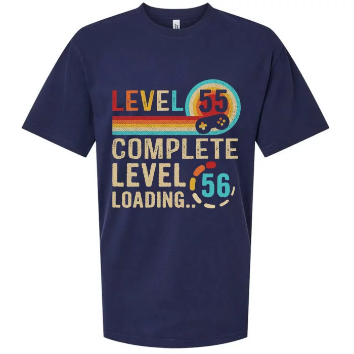 Gamer 55th Birthday Level 55 Complete Level 56 Loading Gift Sueded Cloud Jersey T-Shirt