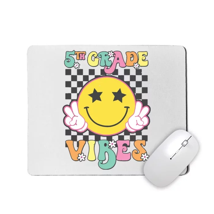 Girl 5th Grade Vibes Smile Face Back To School Fifth Grade Mousepad