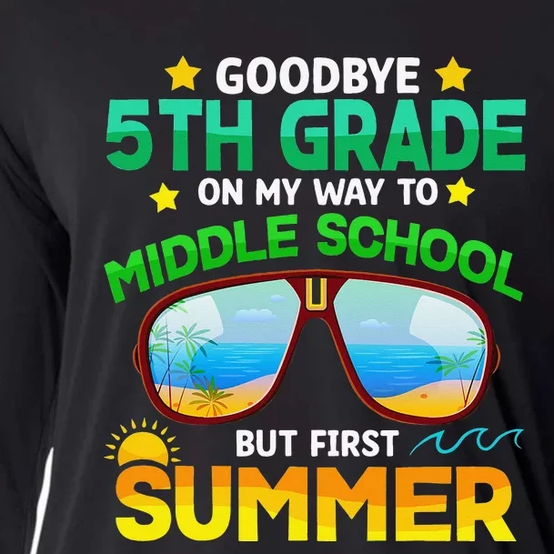 Goodbye 5th Grade Graduation To 6th Grade Hello Summer Cooling Performance Long Sleeve Crew