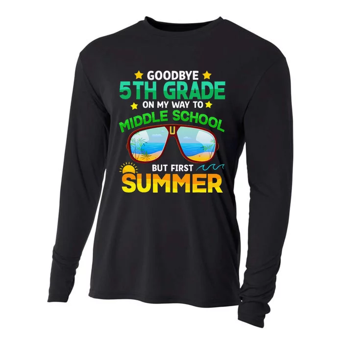 Goodbye 5th Grade Graduation To 6th Grade Hello Summer Cooling Performance Long Sleeve Crew