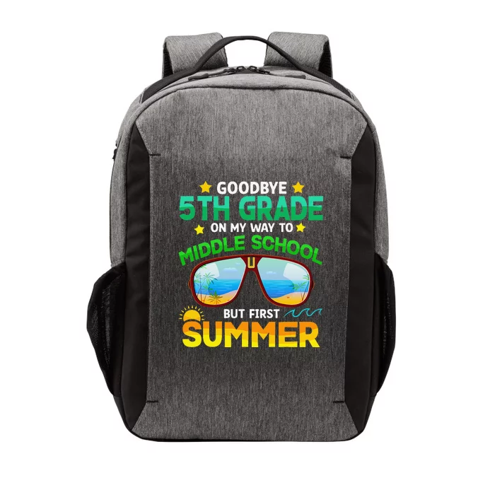 Goodbye 5th Grade Graduation To 6th Grade Hello Summer Vector Backpack