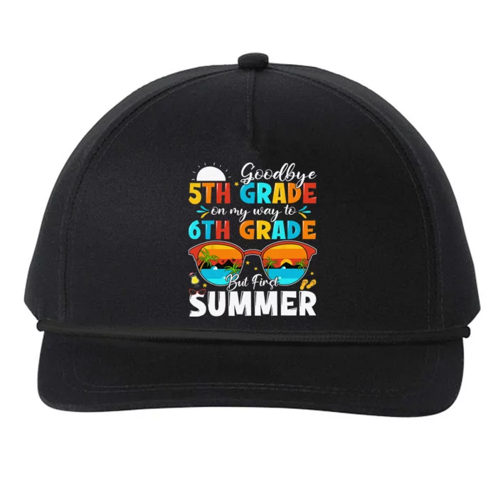 Goodbye 5th Grade Graduation To 6th Grade Hello Summer Snapback Five-Panel Rope Hat