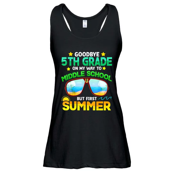 Goodbye 5th Grade Graduation To 6th Grade Hello Summer Ladies Essential Flowy Tank