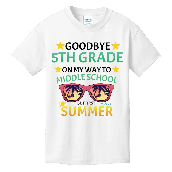 Goodbye 5th Grade Onmy Way To Middle School Kids T-Shirt