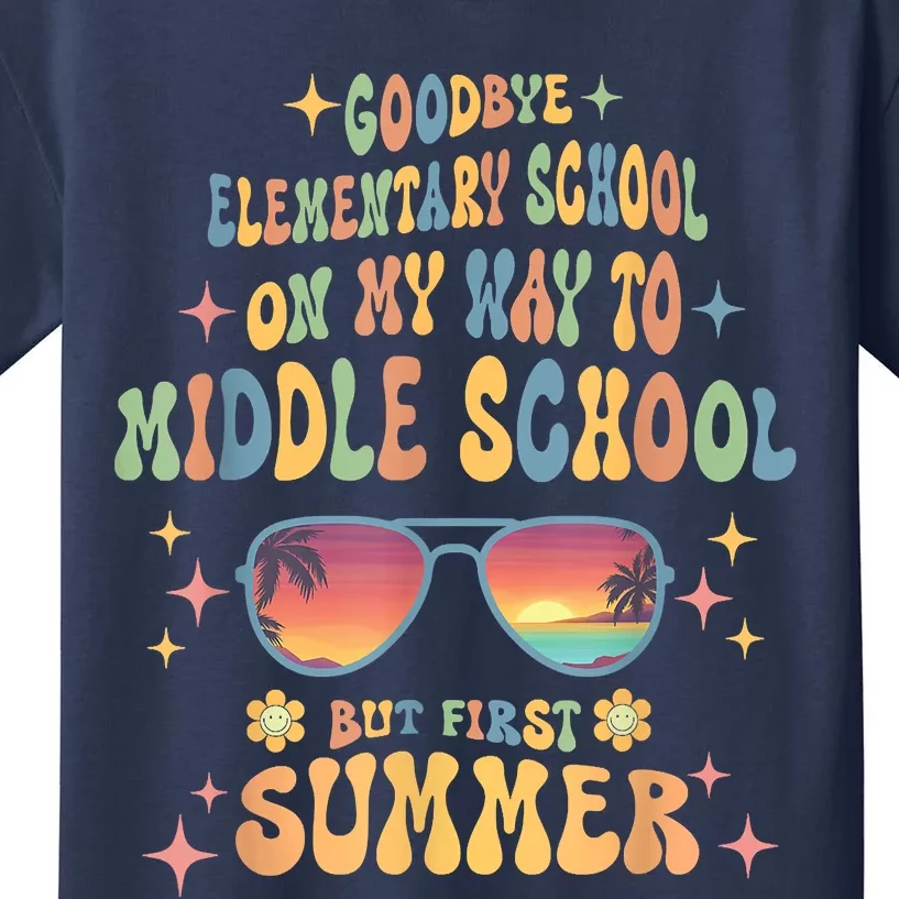 Goodbye 5th Grade Graduation To 6th Grade Hello Summer Kids T-Shirt