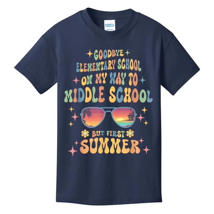 Goodbye 5th Grade Graduation To 6th Grade Hello Summer Kids T-Shirt