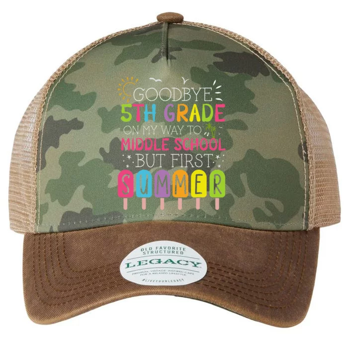 Goodbye 5th Grade Graduation To Middle School First Summer Legacy Tie Dye Trucker Hat