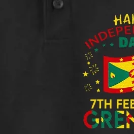 Grenada 50th Independence Day Grenadian Pride Grenada Flag Dry Zone Grid Performance Polo