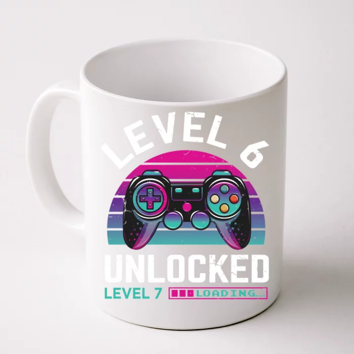 Gamer 6th Birthday Level 6 Unlocked Vintage Loading Meaningful Gift Front & Back Coffee Mug