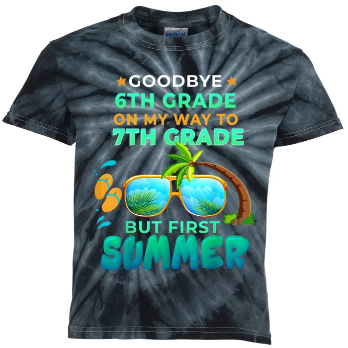 Goodbye 6th Grade Graduation To 7th Grade Hello Summer Kids Tie-Dye T-Shirt