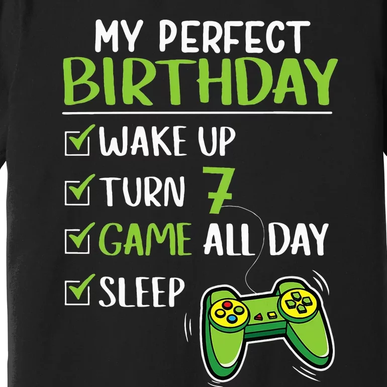 Gamer 7th Birthday Gaming 7 Years Old Perfect Gift Premium T-Shirt