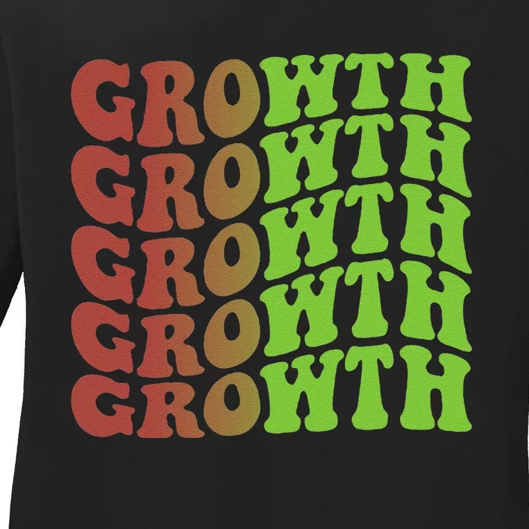 Growth 70s Christmas Inspirational Ladies Long Sleeve Shirt