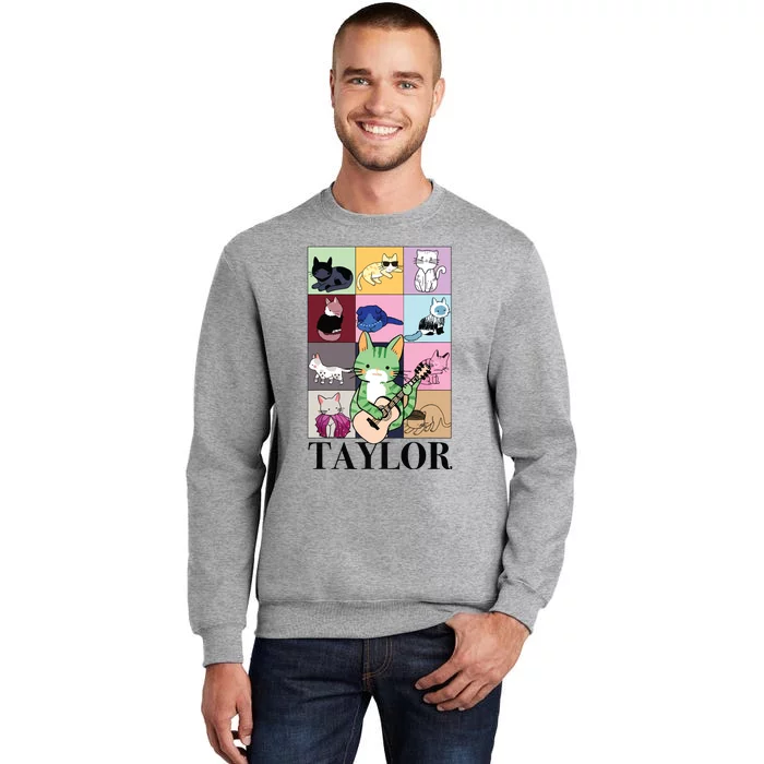 Groovy 70s Cat Tall Sweatshirt