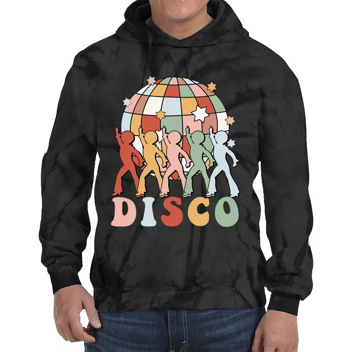 Groovy 70s Disco Ball Dancing Queens Kings Tie Dye Hoodie