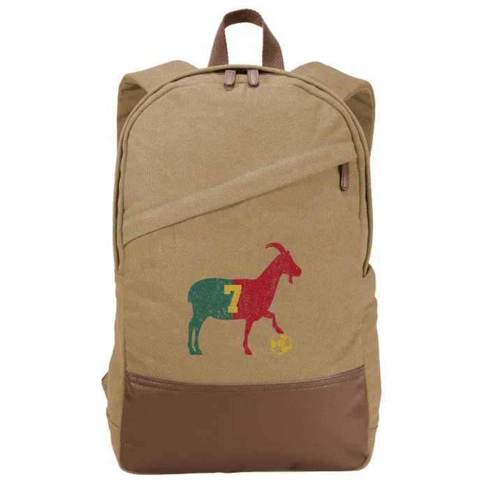 Goat 7 Football Soccer Cotton Canvas Backpack