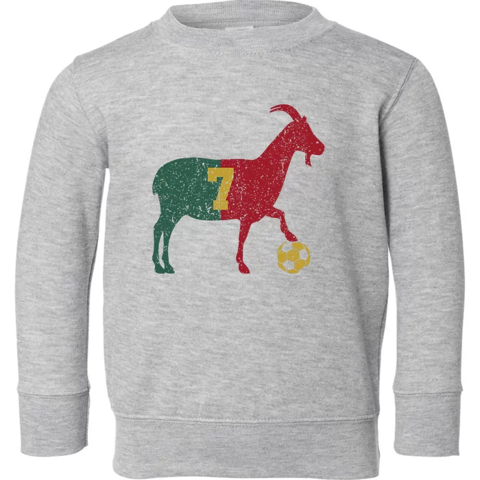 Goat 7 Football Soccer Toddler Sweatshirt