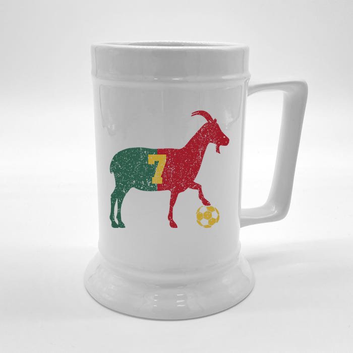 Goat 7 Football Soccer Front & Back Beer Stein