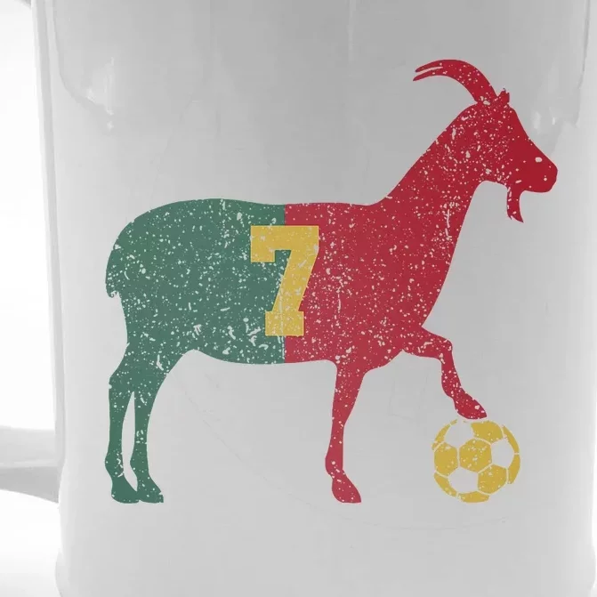 Goat 7 Football Soccer Front & Back Beer Stein