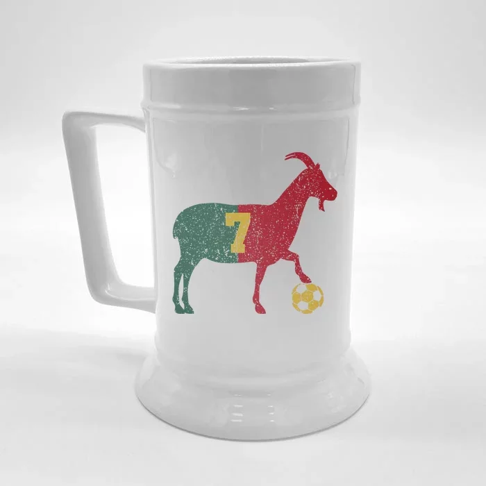 Goat 7 Football Soccer Front & Back Beer Stein