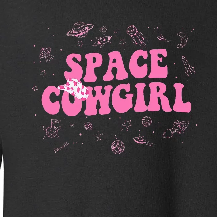 Groovy 70s Space Cowgirl Costume Retro Toddler Sweatshirt