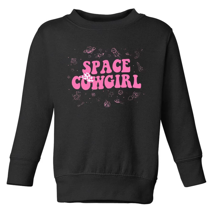 Groovy 70s Space Cowgirl Costume Retro Toddler Sweatshirt