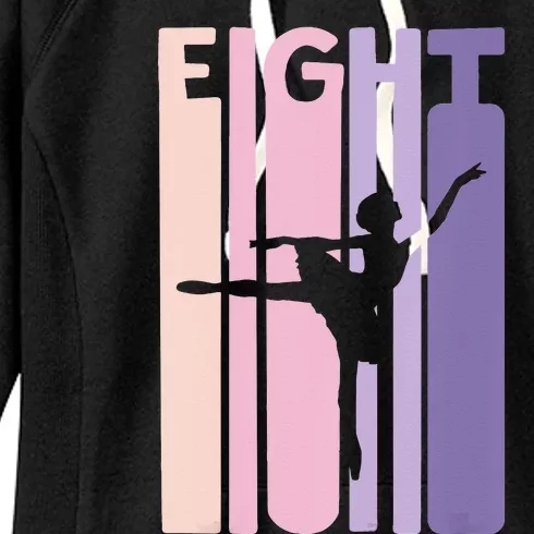 Girl 8th Birthday Gift Ballet Dancer 8 Years Old Ballerina Girl Women's Fleece Hoodie