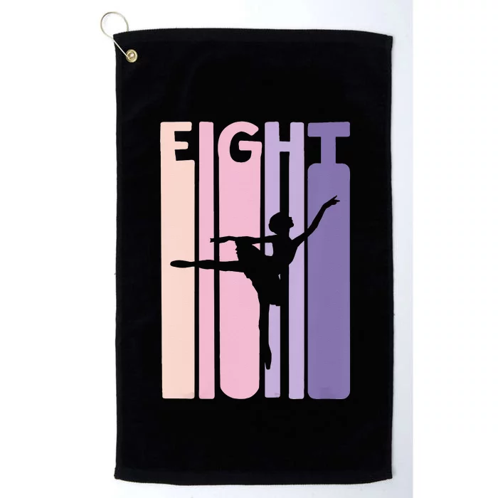 Girl 8th Birthday Gift Ballet Dancer 8 Years Old Ballerina Girl Platinum Collection Golf Towel