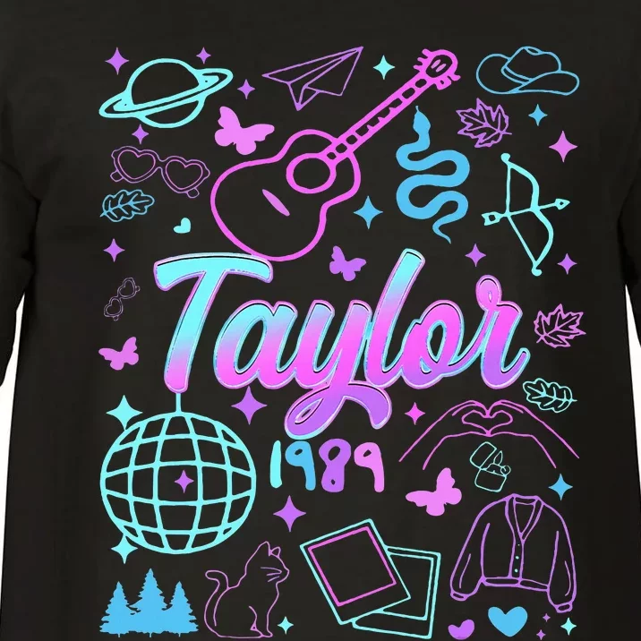 Groovy 80S Taylor First Name Personalized Birthday Girl Comfort Colors T-Shirt