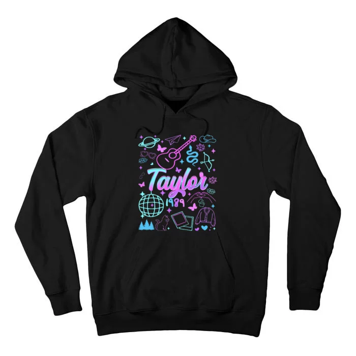 Groovy 80S Taylor First Name Personalized Birthday Girl Tall Hoodie