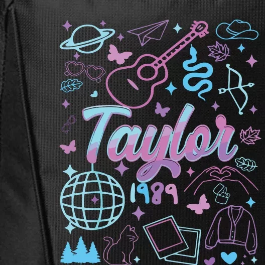 Groovy 80S Taylor First Name Personalized Birthday Girl City Backpack