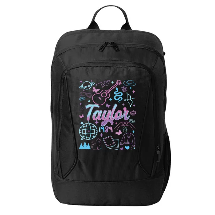 Groovy 80S Taylor First Name Personalized Birthday Girl City Backpack