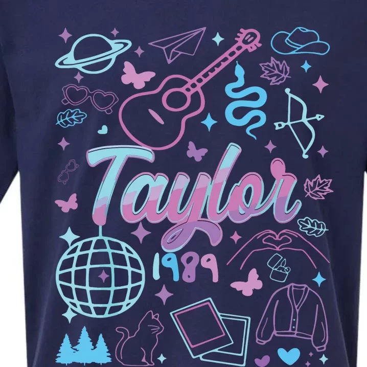 Groovy 80S Taylor First Name Personalized Birthday Girl Sueded Cloud Jersey T-Shirt