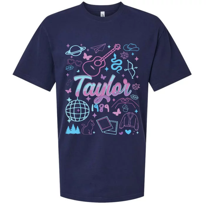 Groovy 80S Taylor First Name Personalized Birthday Girl Sueded Cloud Jersey T-Shirt