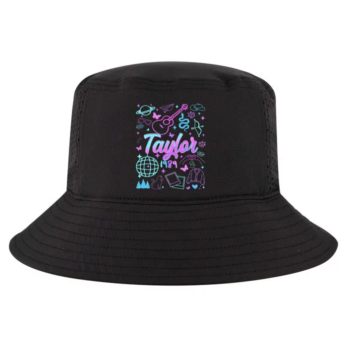 Groovy 80S Taylor First Name Personalized Birthday Girl Gift Cool Comfort Performance Bucket Hat