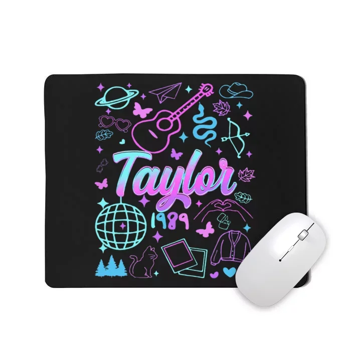 Groovy 80S Taylor First Name Personalized Birthday Girl Gift Mousepad