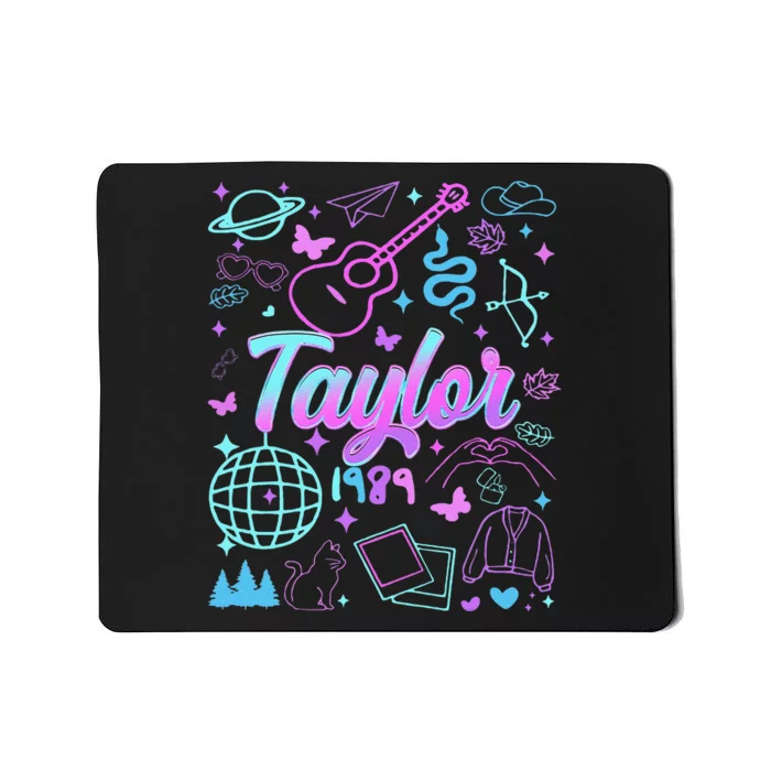 Groovy 80S Taylor First Name Personalized Birthday Girl Gift Mousepad