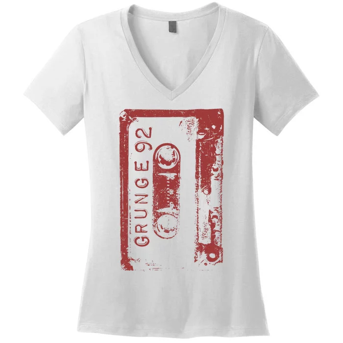 Grunge 90S Vintage Concert Mixtape Retro Women's V-Neck T-Shirt