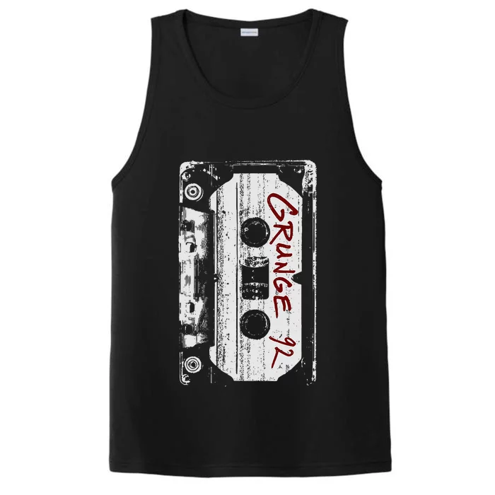 Grunge 90S Vintage Concert Mixtape Retro Performance Tank