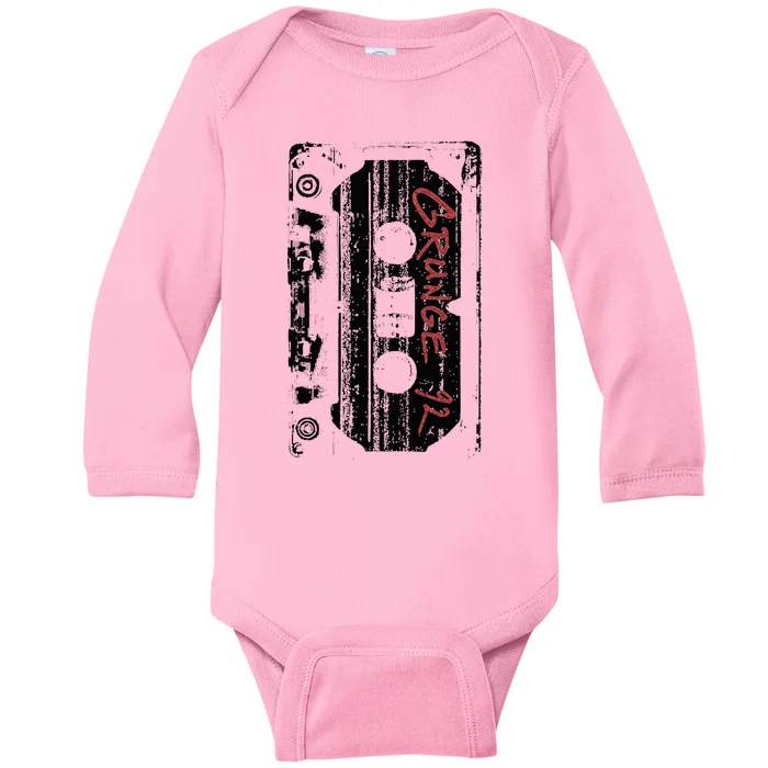 Grunge 90S Vintage Concert Mixtape Retro Baby Long Sleeve Bodysuit