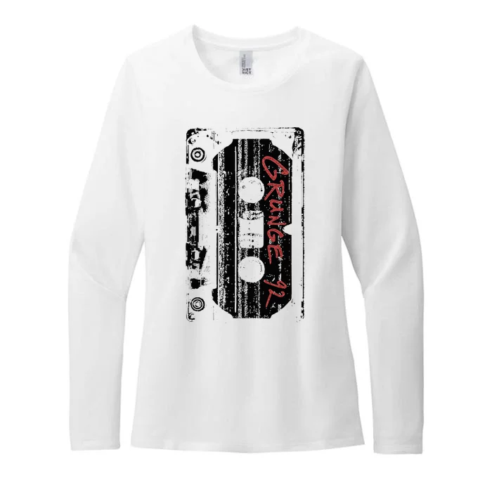 Grunge 90S Vintage Concert Mixtape Retro Womens CVC Long Sleeve Shirt