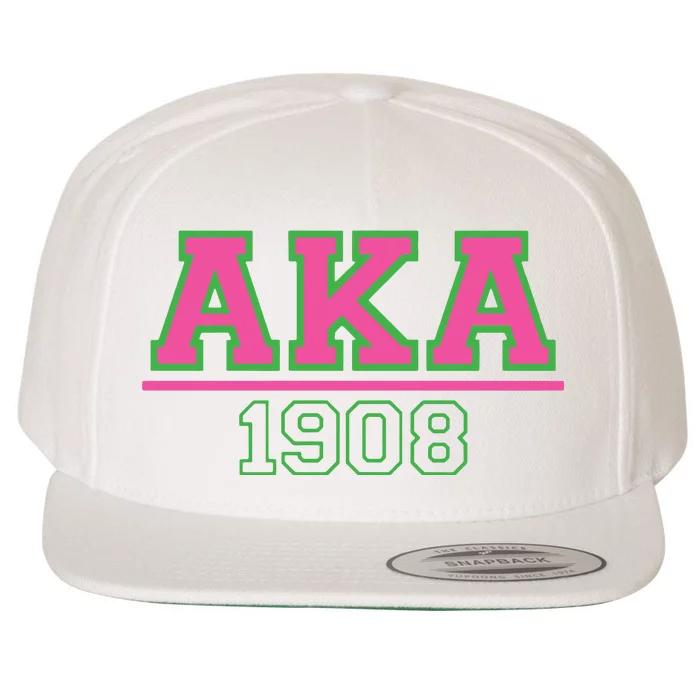 Green Aka 1908 Wool Snapback Cap