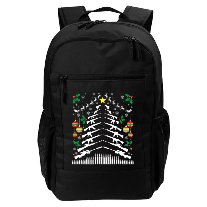 Guns Ar15 2nd Amendment Xmas Christmas Funny Daily Commute Backpack