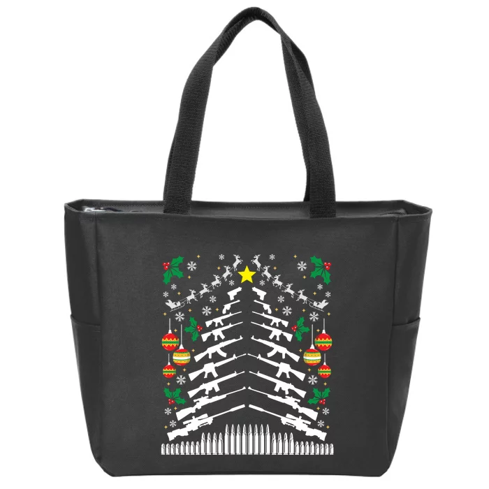 Guns Ar15 2nd Amendment Xmas Christmas Funny Sweatshirt Zip Tote Bag