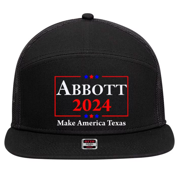 Greg Abbott 2024 Make America Texas Republican President 7 Panel Mesh Trucker Snapback Hat