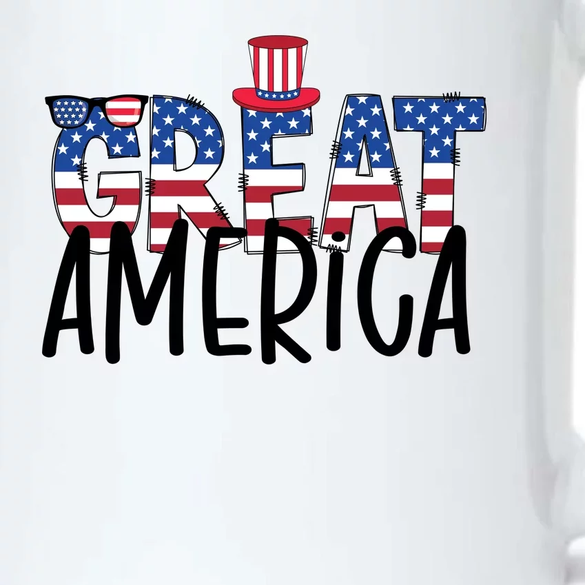 Great America 4th Of July Festive Usa Black Color Changing Mug