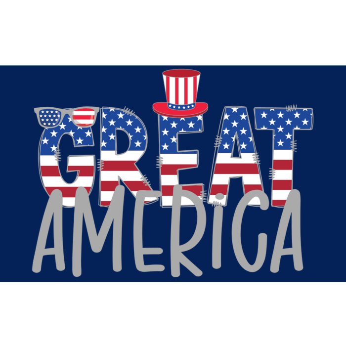 Great America 4th Of July Festive Usa Bumper Sticker